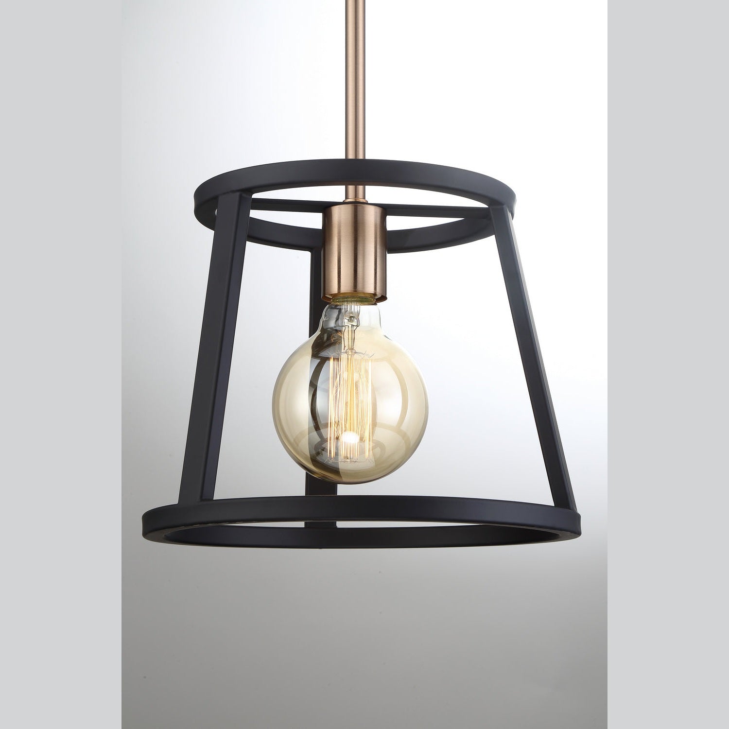 Nuvo Lighting - 60-6641 - One Light Mini Pendant - Chassis - Copper Brushed Brass / Matte Black