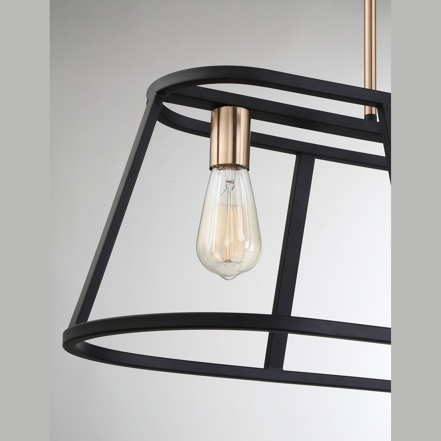 Nuvo Lighting - 60-6644 - Four Light Island Pendant - Chassis - Copper Brushed Brass / Matte Black
