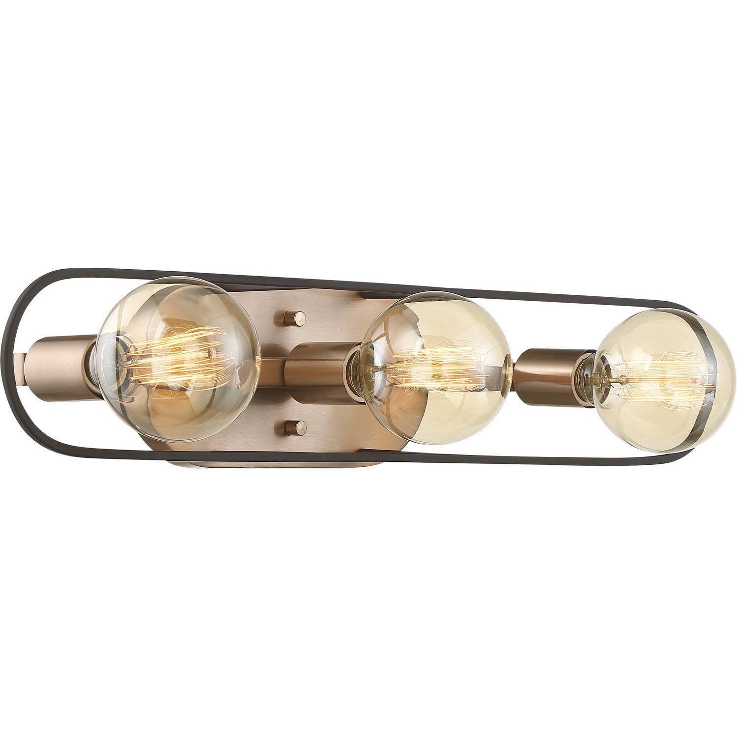 Nuvo Lighting - 60-6653 - Three Light Vanity - Chassis - Copper Brushed Brass / Matte Black