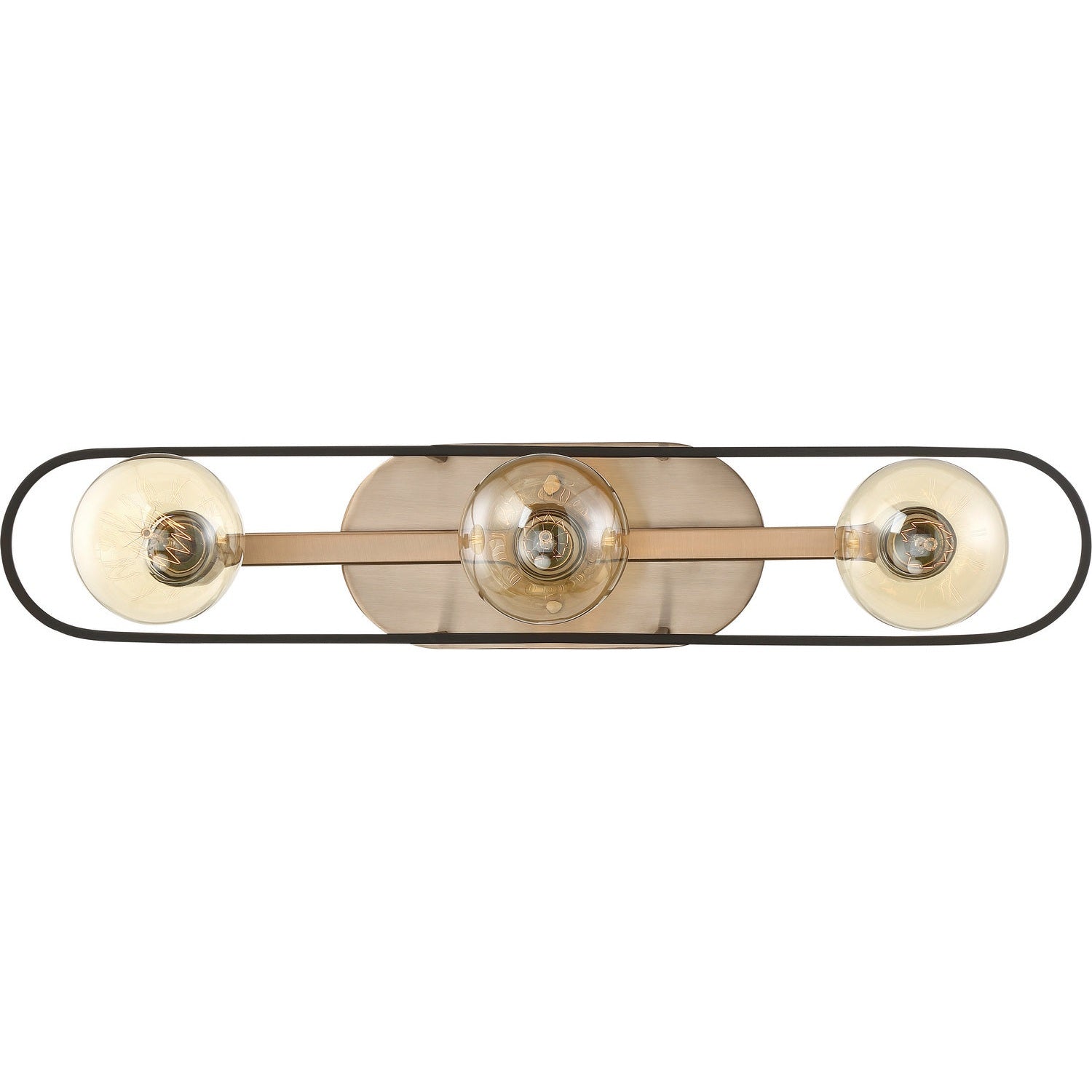 Nuvo Lighting - 60-6653 - Three Light Vanity - Chassis - Copper Brushed Brass / Matte Black