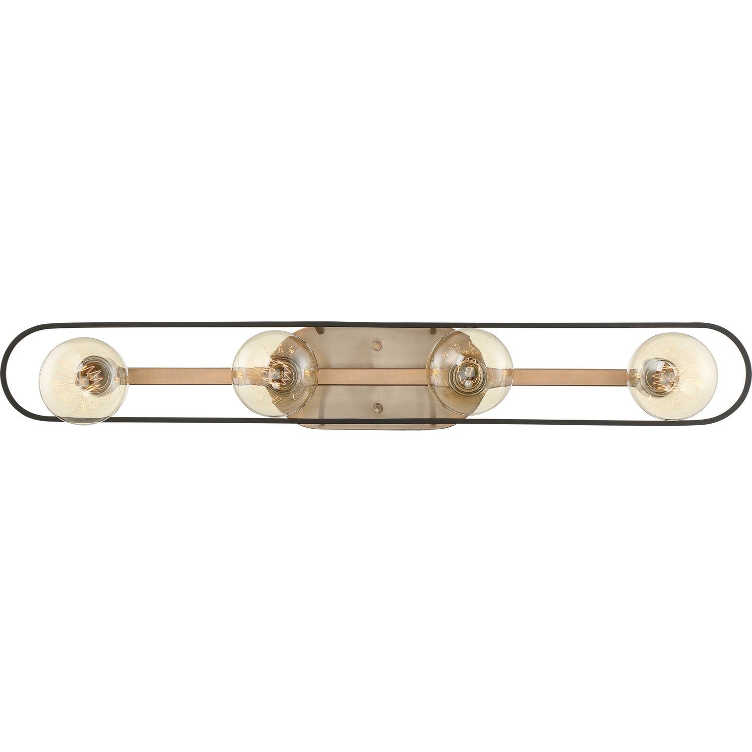 Nuvo Lighting - 60-6654 - Four Light Vanity - Chassis - Copper Brushed Brass / Matte Black