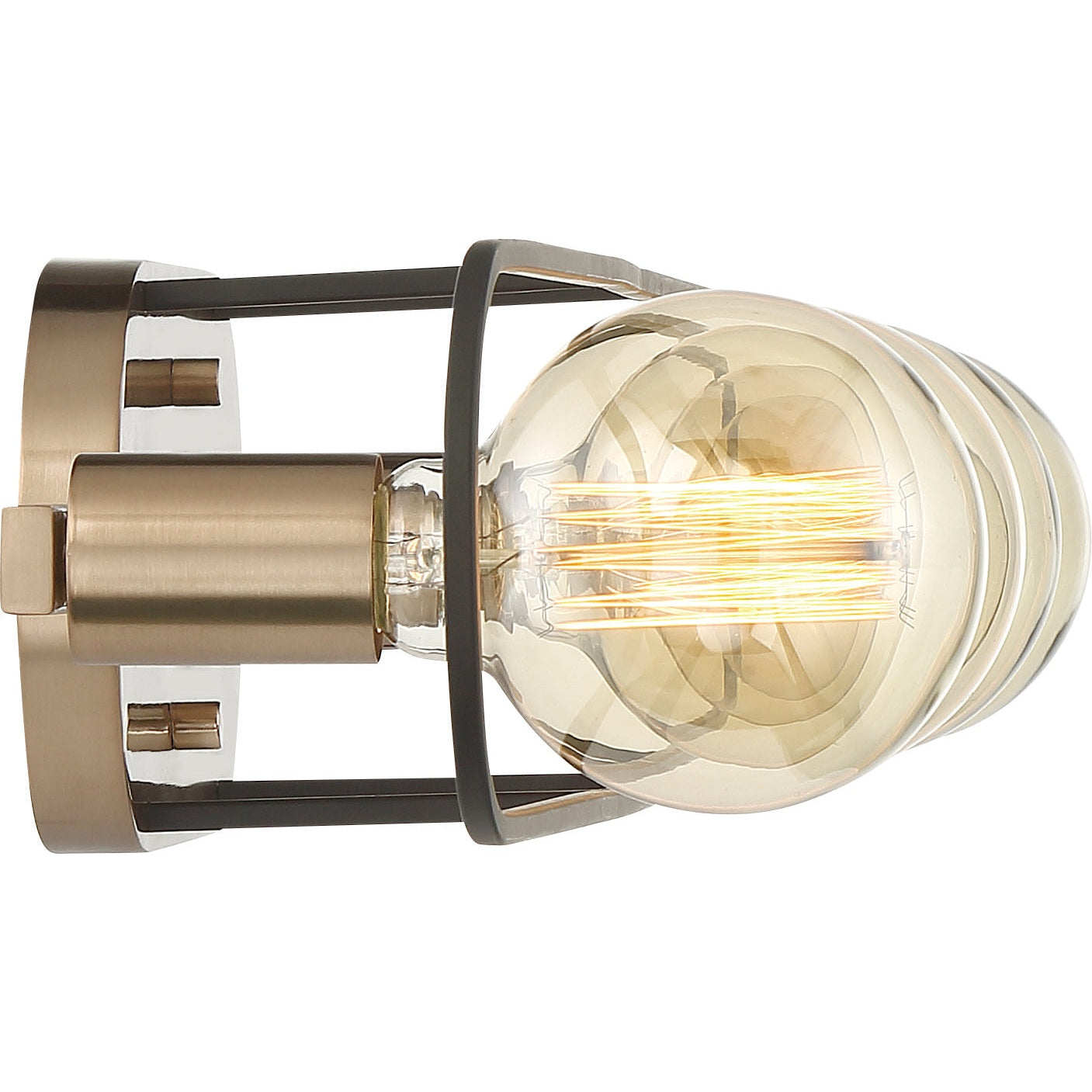 Nuvo Lighting - 60-6654 - Four Light Vanity - Chassis - Copper Brushed Brass / Matte Black