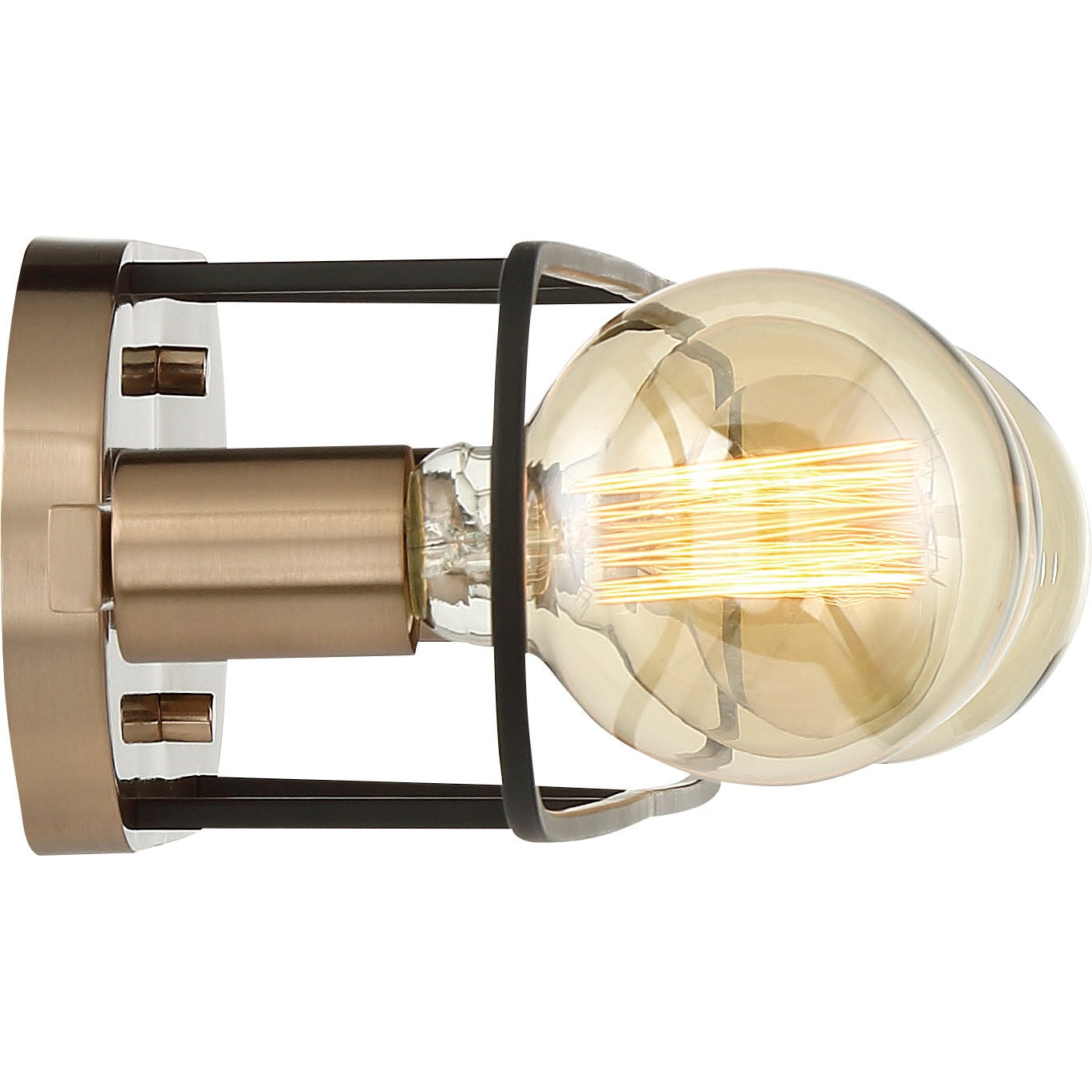 Nuvo Lighting - 60-6654 - Four Light Vanity - Chassis - Copper Brushed Brass / Matte Black