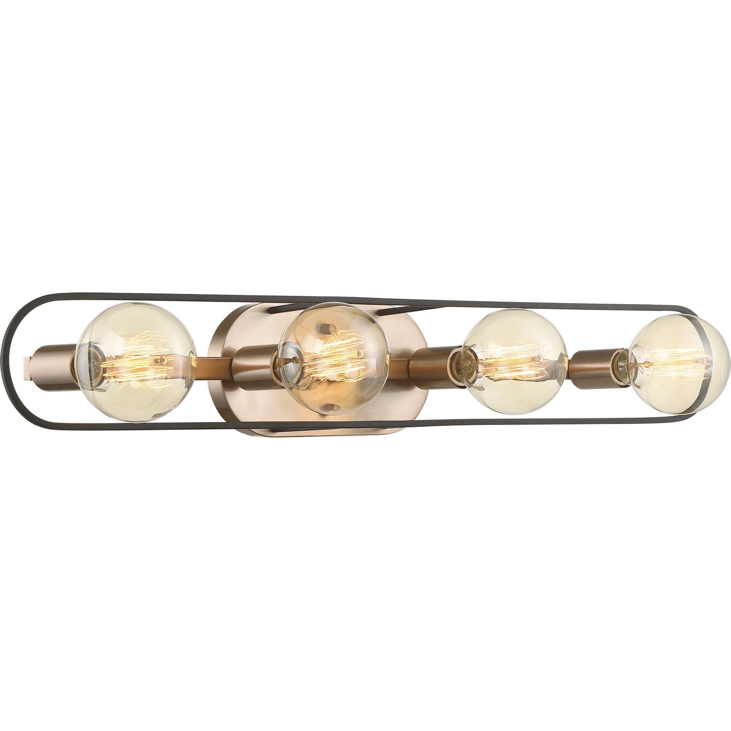 Nuvo Lighting - 60-6654 - Four Light Vanity - Chassis - Copper Brushed Brass / Matte Black