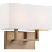 Nuvo Lighting - 60-6717 - Two Light Vanity - Tribeca - Burnished Brass / White