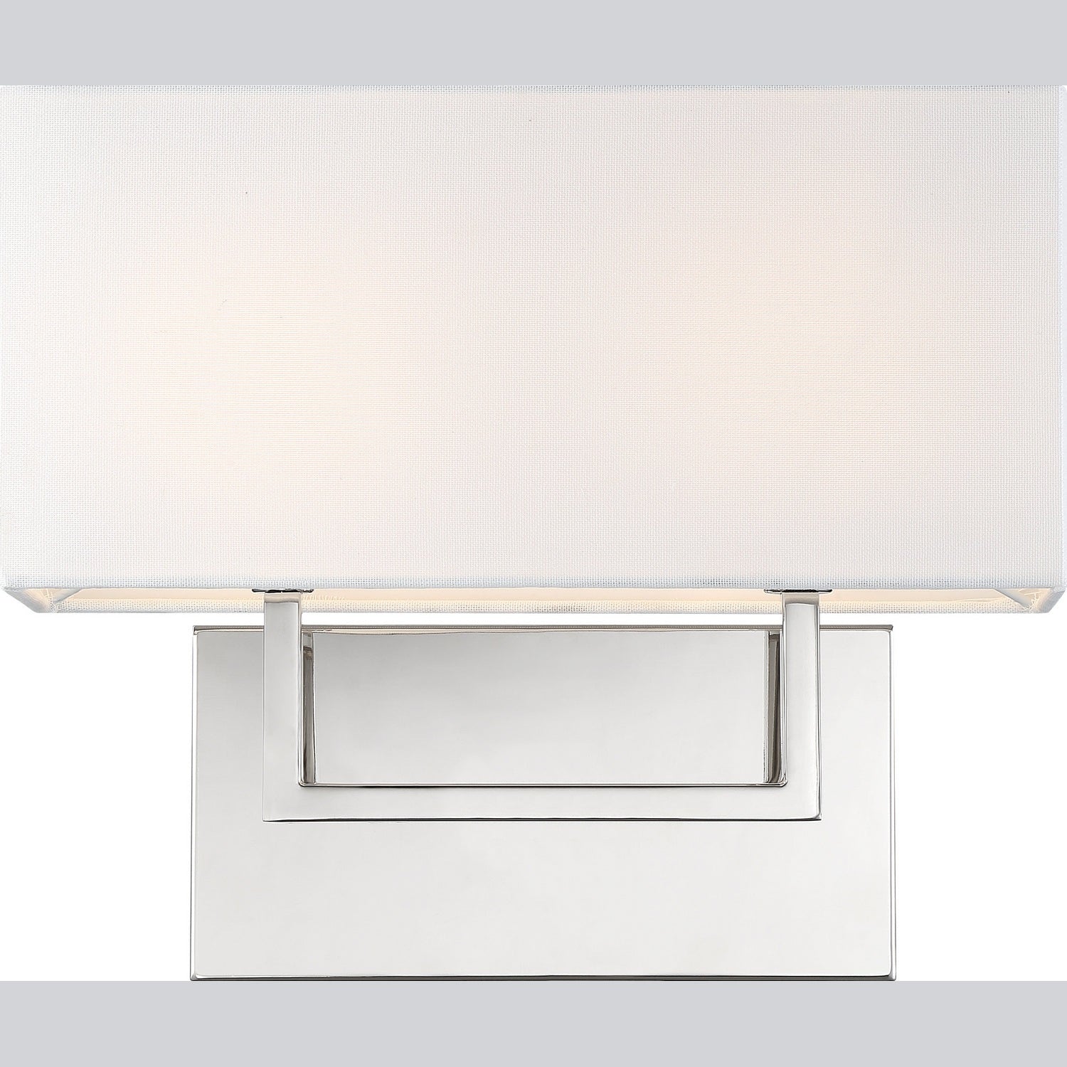 Nuvo Lighting - 60-6718 - Two Light Vanity - Tribeca - Polished Nickel / White Fabric