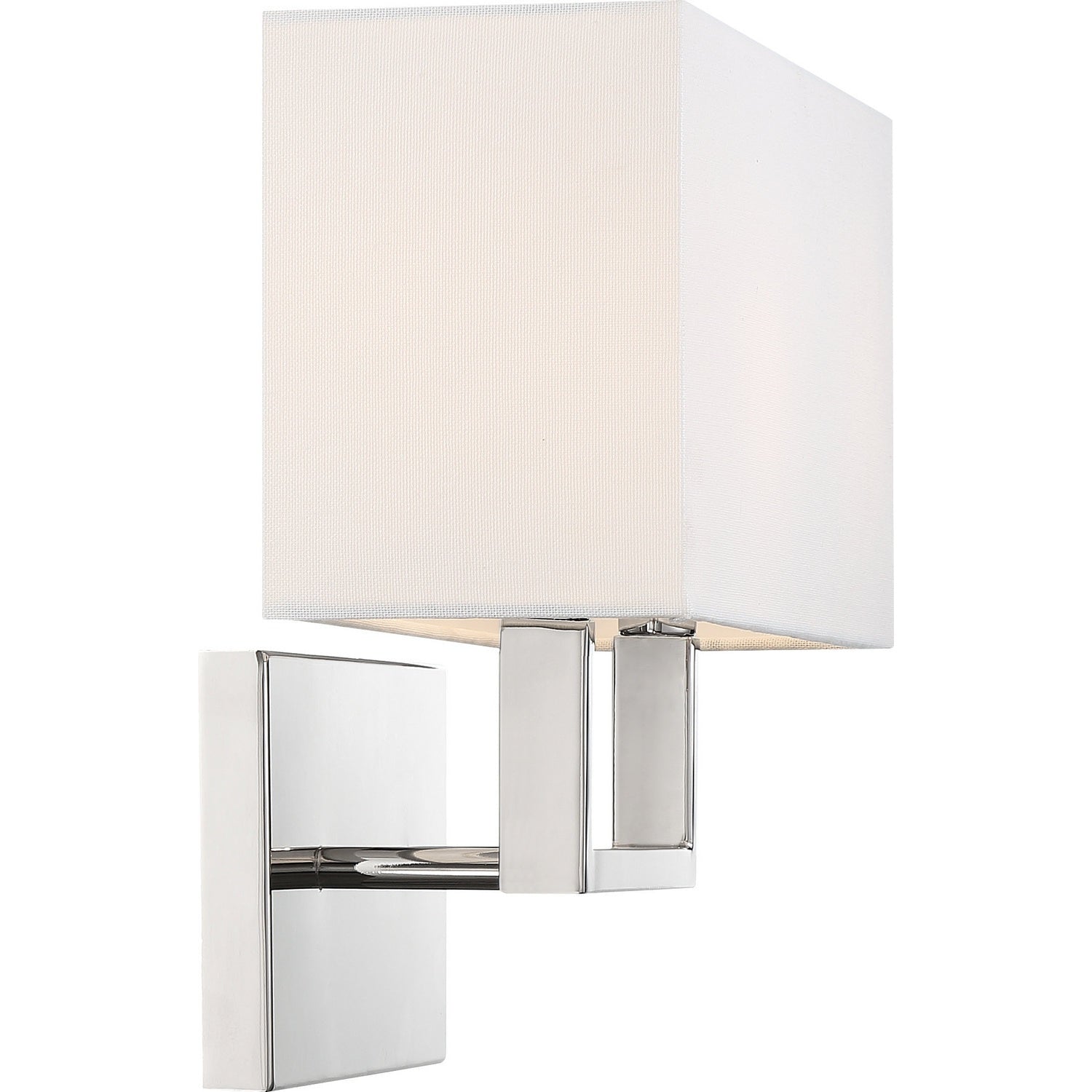 Nuvo Lighting - 60-6718 - Two Light Vanity - Tribeca - Polished Nickel / White Fabric