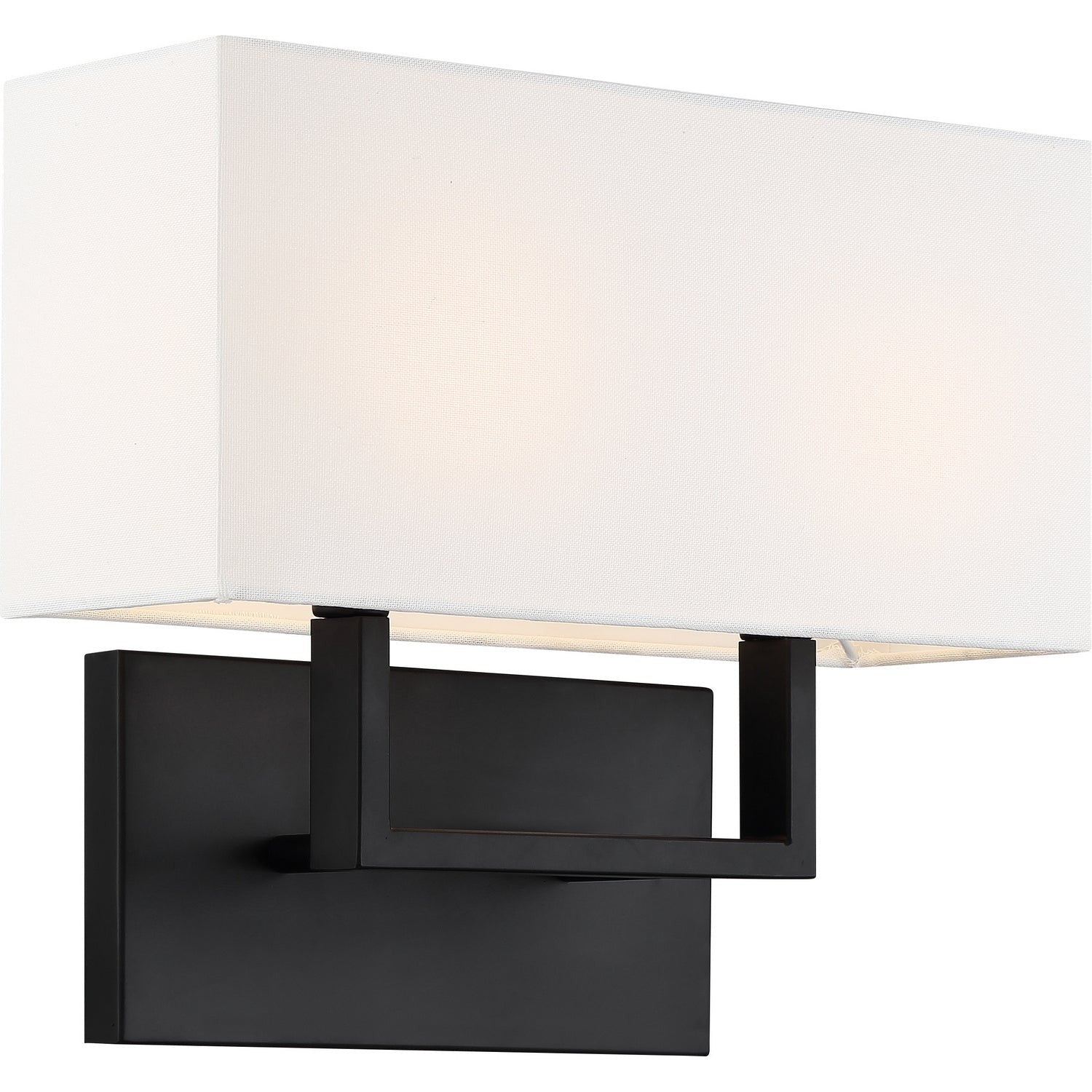 Nuvo Lighting - 60-6719 - Two Light Vanity - Tribeca - Aged Bronze / White Fabric