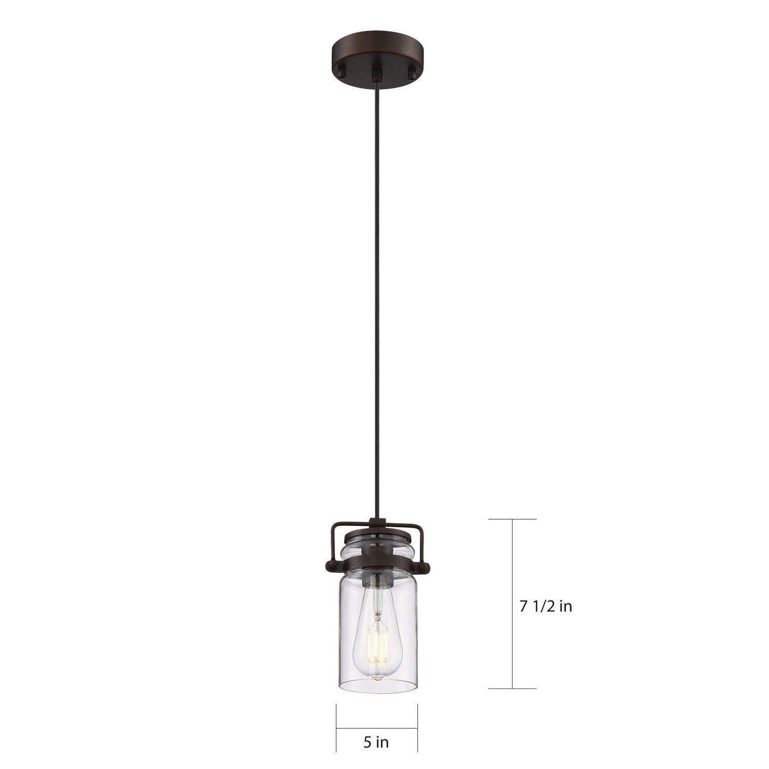 Nuvo Lighting - 60-6731 - One Light Mini Pendant - Antebellum - Mahogany Bronze / Clear Glass