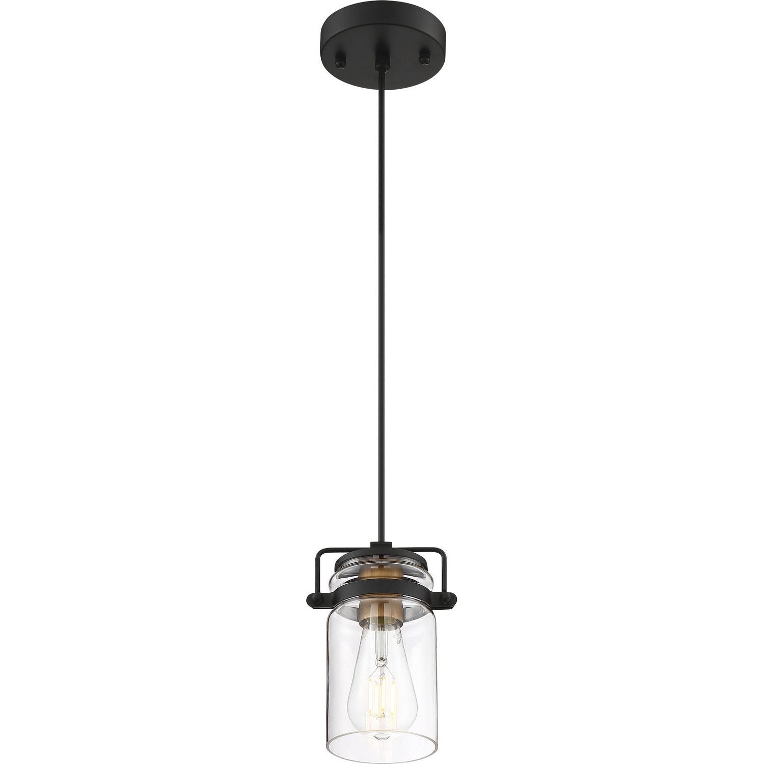 Nuvo Lighting - 60-6733 - One Light Mini Pendant - Antebellum - Black