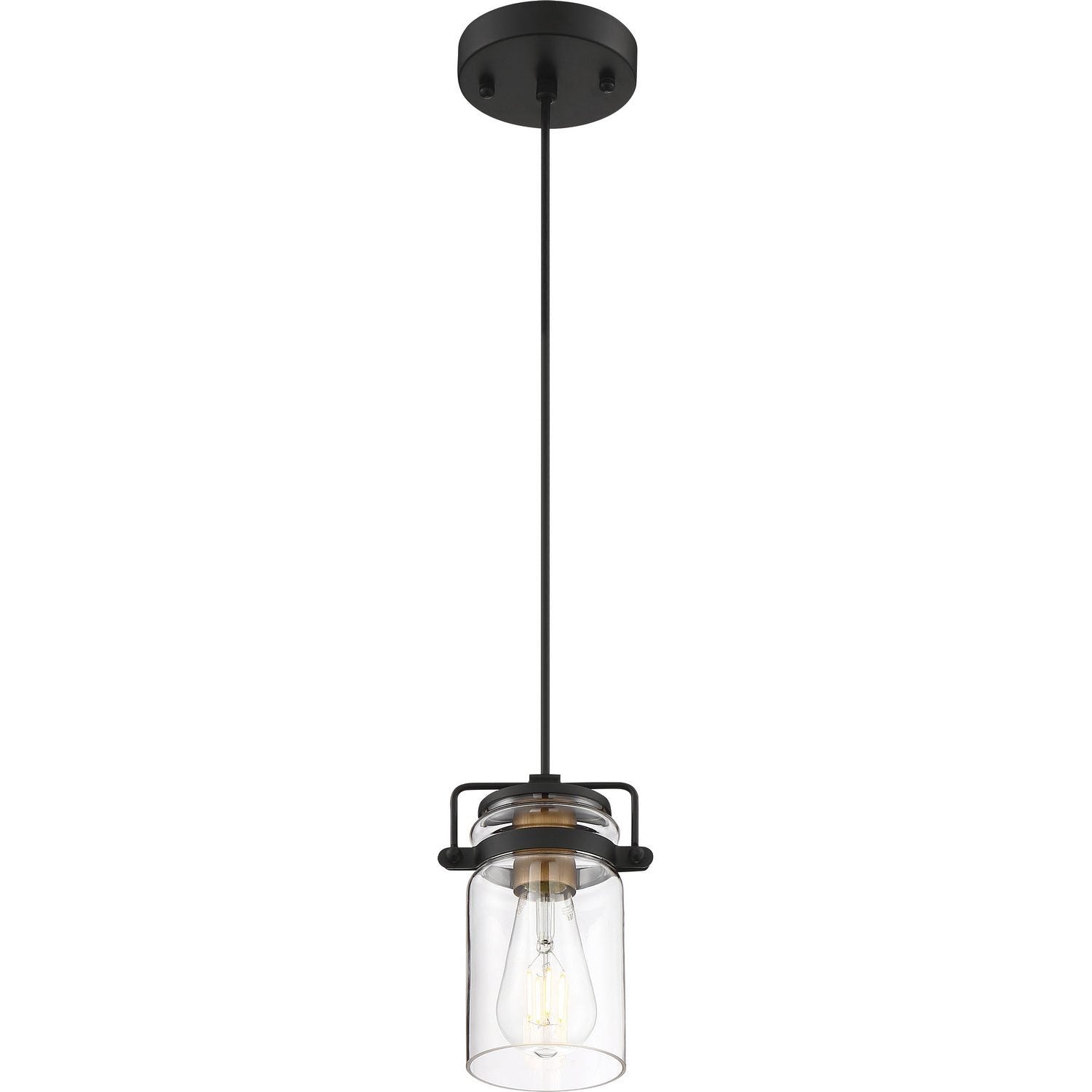 Nuvo Lighting - 60-6733 - One Light Mini Pendant - Antebellum - Black
