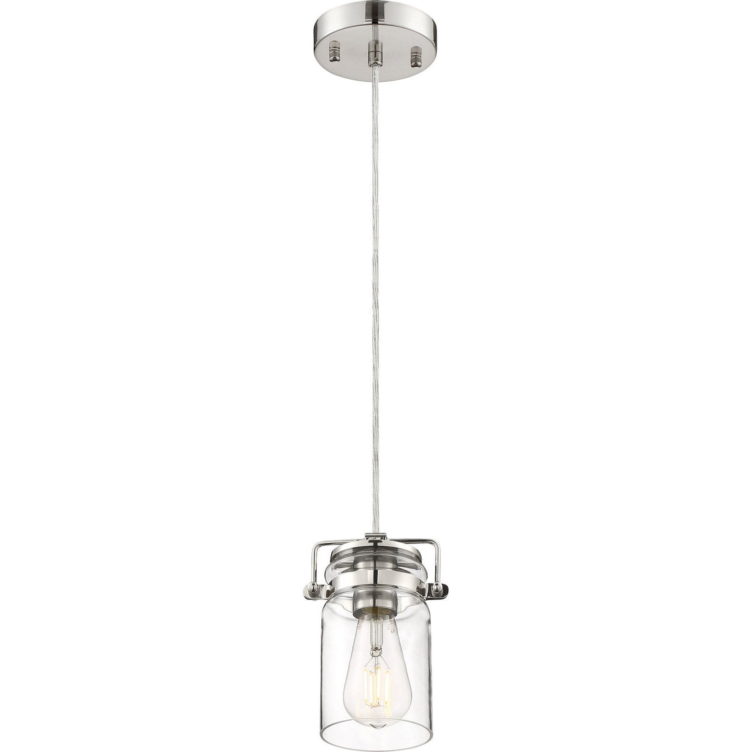 Nuvo Lighting - 60-6734 - One Light Mini Pendant - Antebellum - Polished Nickel / Clear Glass