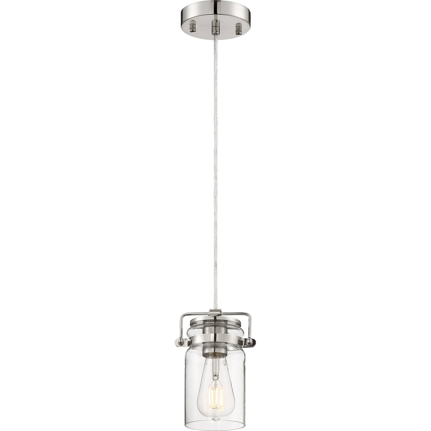 Nuvo Lighting - 60-6734 - One Light Mini Pendant - Antebellum - Polished Nickel / Clear Glass