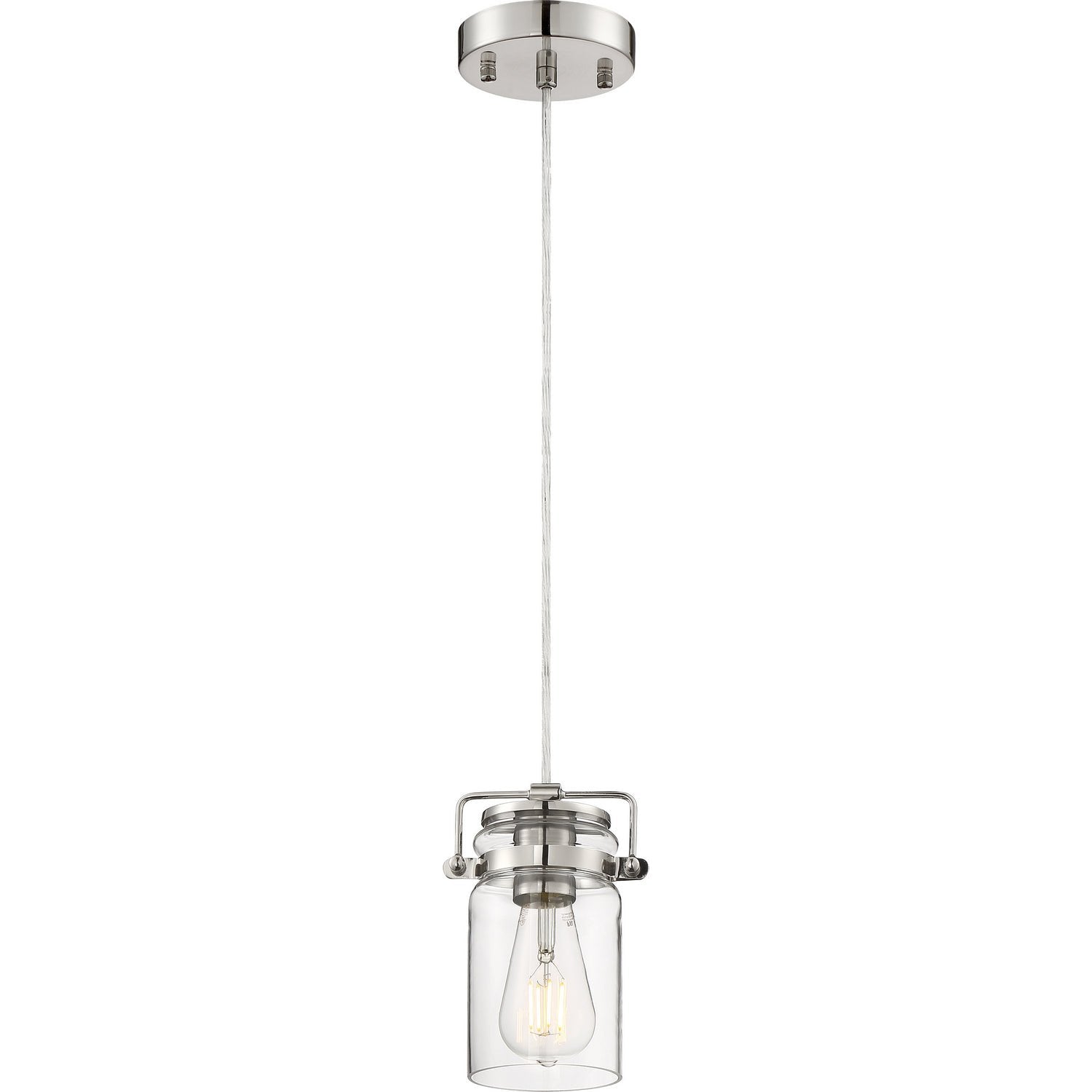 Nuvo Lighting - 60-6734 - One Light Mini Pendant - Antebellum - Polished Nickel / Clear Glass