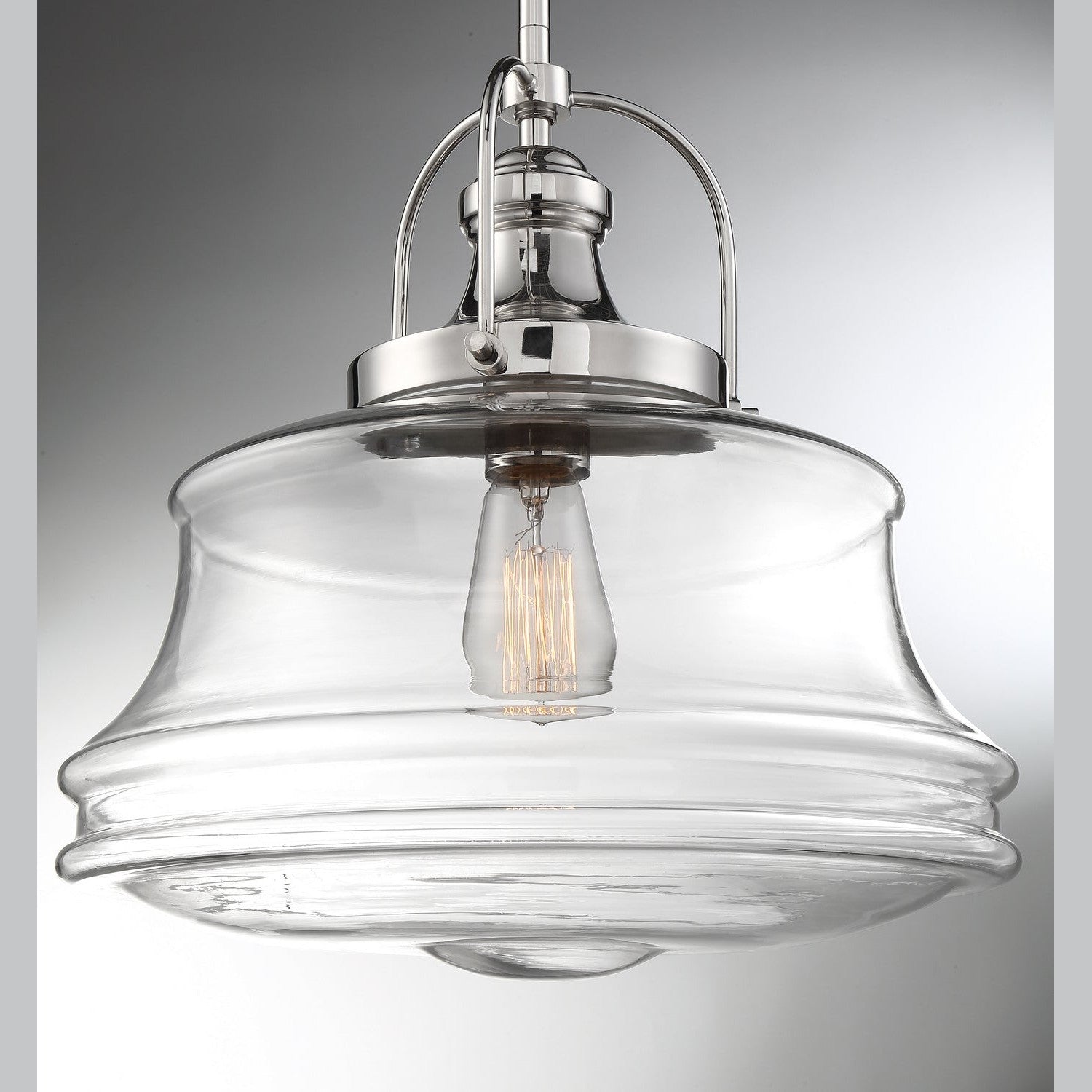 Nuvo Lighting - 60-6758 - One Light Pendant - Basel - Polished Nickel / Clear Glass