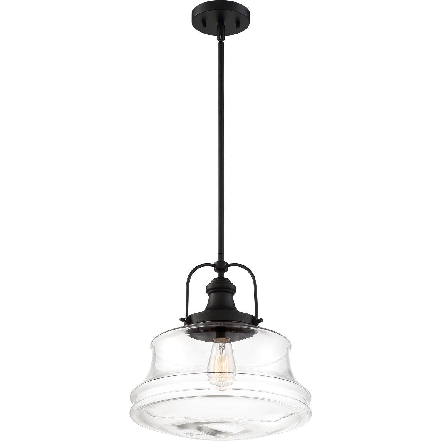 Nuvo Lighting - 60-6759 - One Light Pendant - Basel - Bronze / Clear Glass