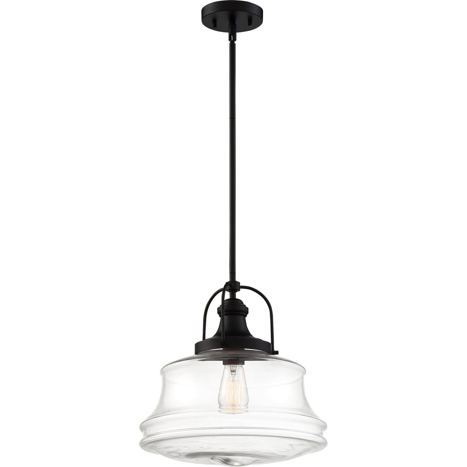 Nuvo Lighting - 60-6759 - One Light Pendant - Basel - Bronze / Clear Glass