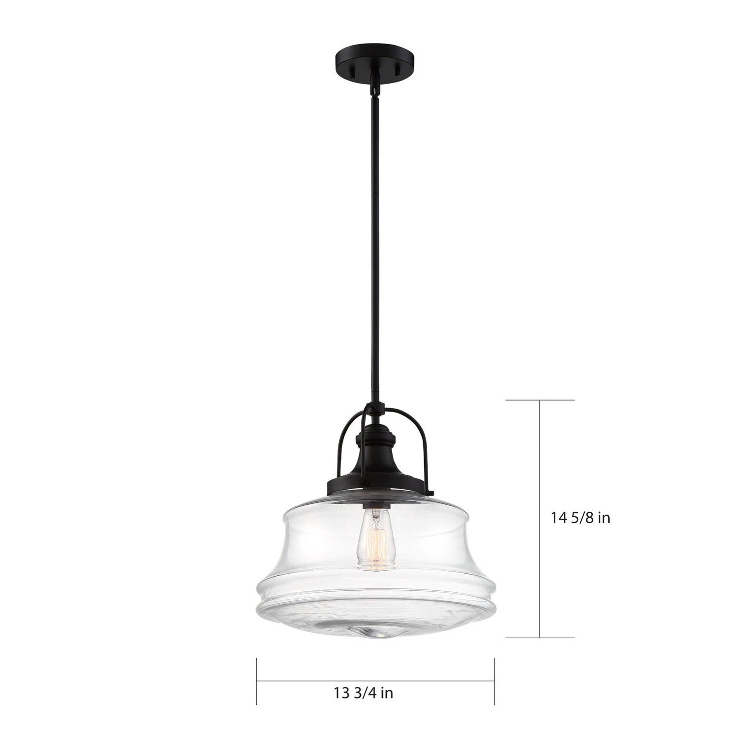 Nuvo Lighting - 60-6759 - One Light Pendant - Basel - Bronze / Clear Glass