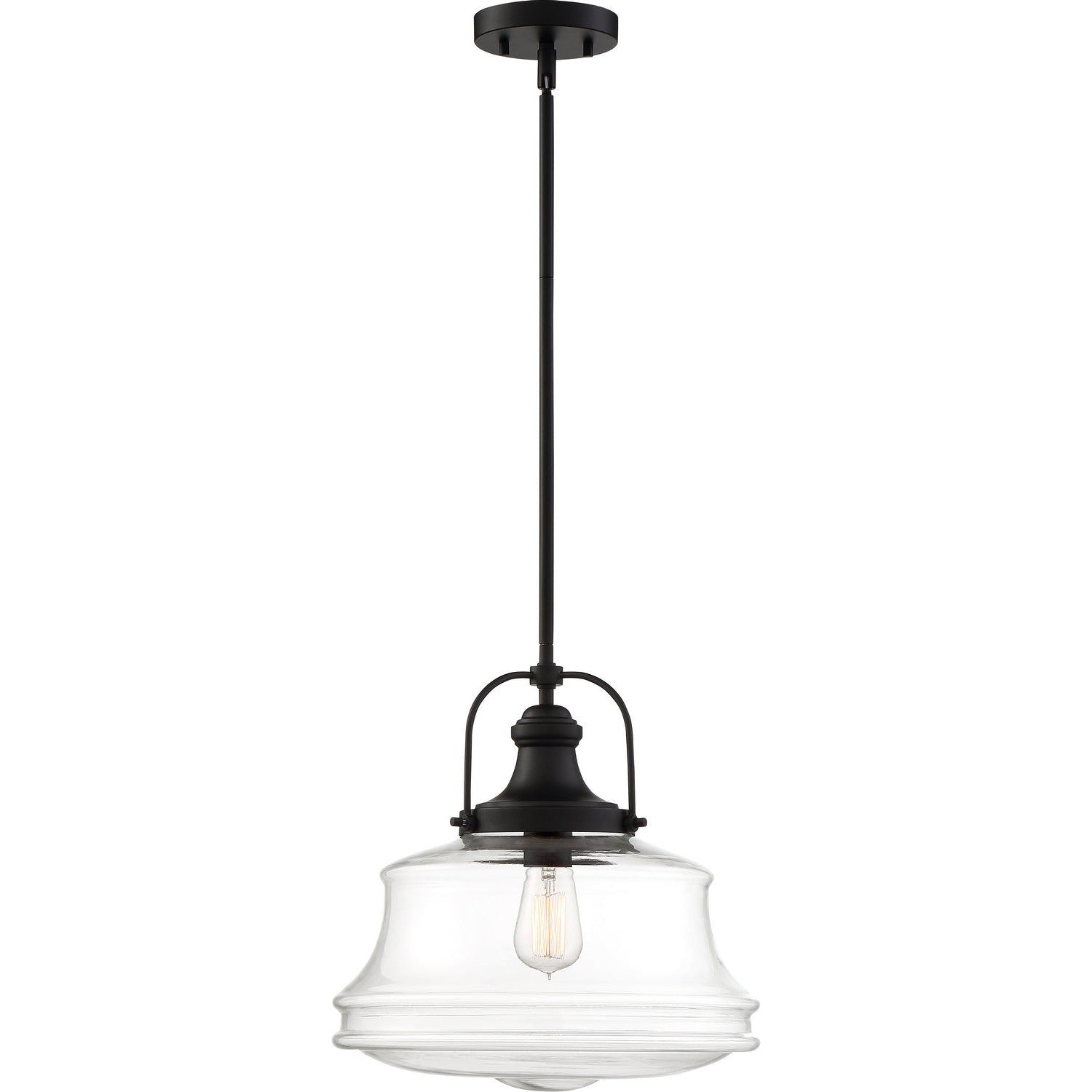 Nuvo Lighting - 60-6759 - One Light Pendant - Basel - Bronze / Clear Glass