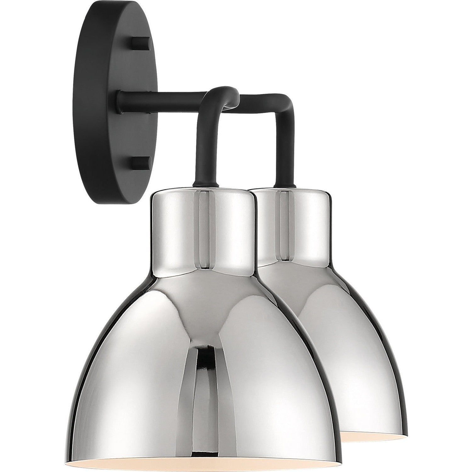 Nuvo Lighting - 60-6772 - Two Light Vanity - Sloan - Matte Black / Polished Nickel