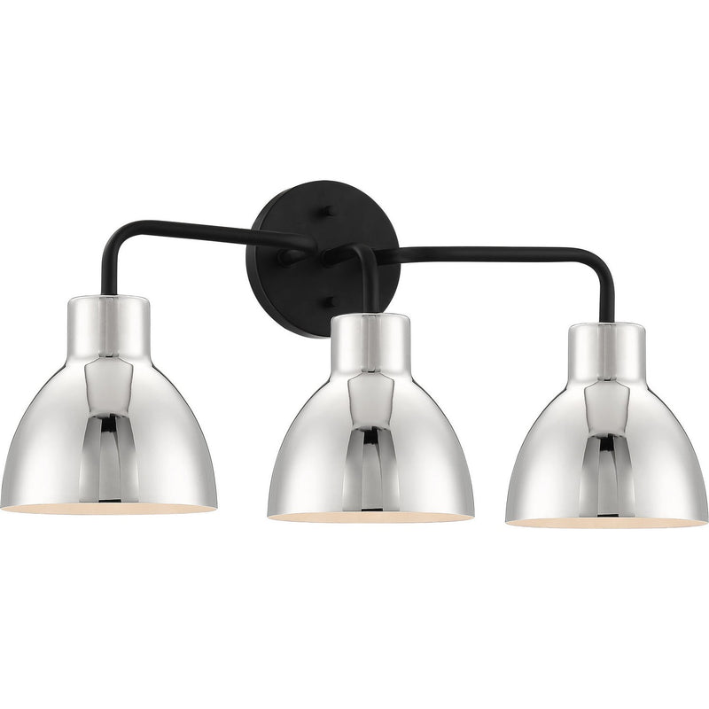 Nuvo Lighting - 60-6773 - Three Light Vanity - Sloan - Matte Black / Polished Nickel