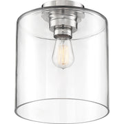 Nuvo Lighting - 60-6778 - One Light Semi Flush Mount - Chantecleer - Polished Nickel / Clear Glass