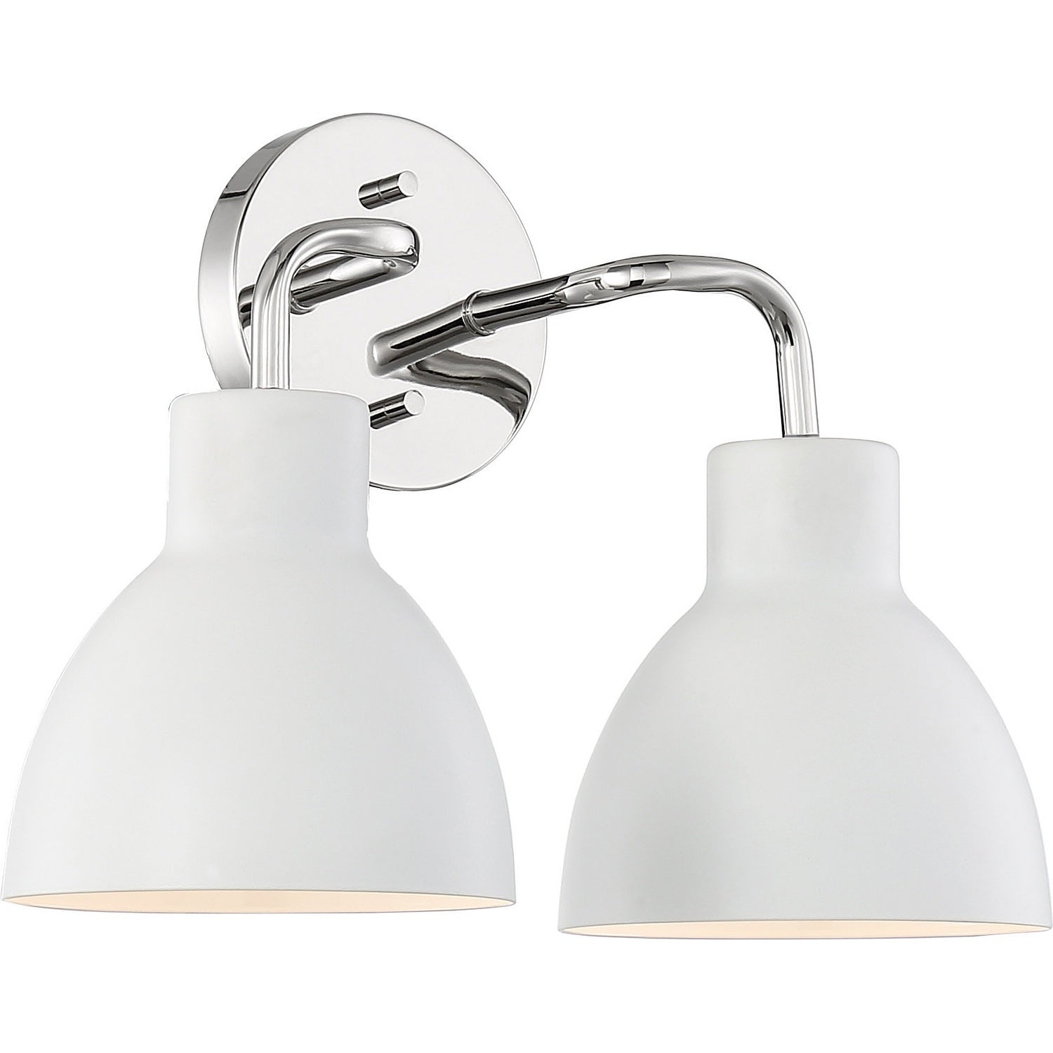Nuvo Lighting - 60-6782 - Two Light Vanity - Sloan - Polished Nickel / White