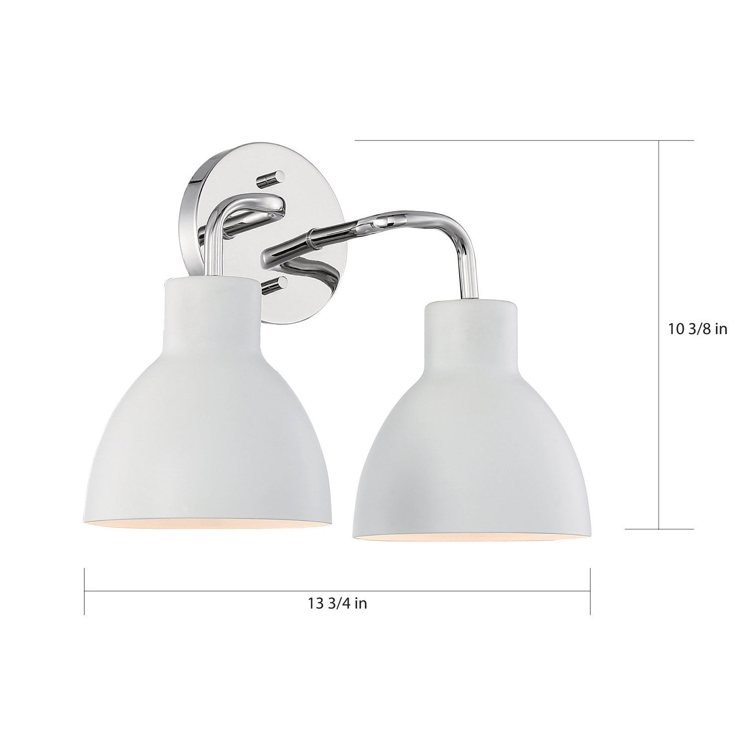 Nuvo Lighting - 60-6782 - Two Light Vanity - Sloan - Polished Nickel / White