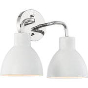 Nuvo Lighting - 60-6782 - Two Light Vanity - Sloan - Polished Nickel / White