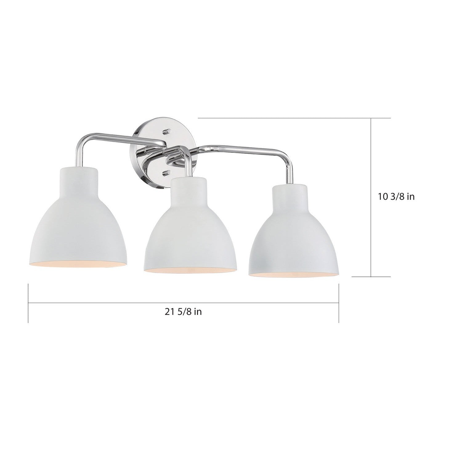 Nuvo Lighting - 60-6783 - Three Light Vanity - Sloan - Polished Nickel / White