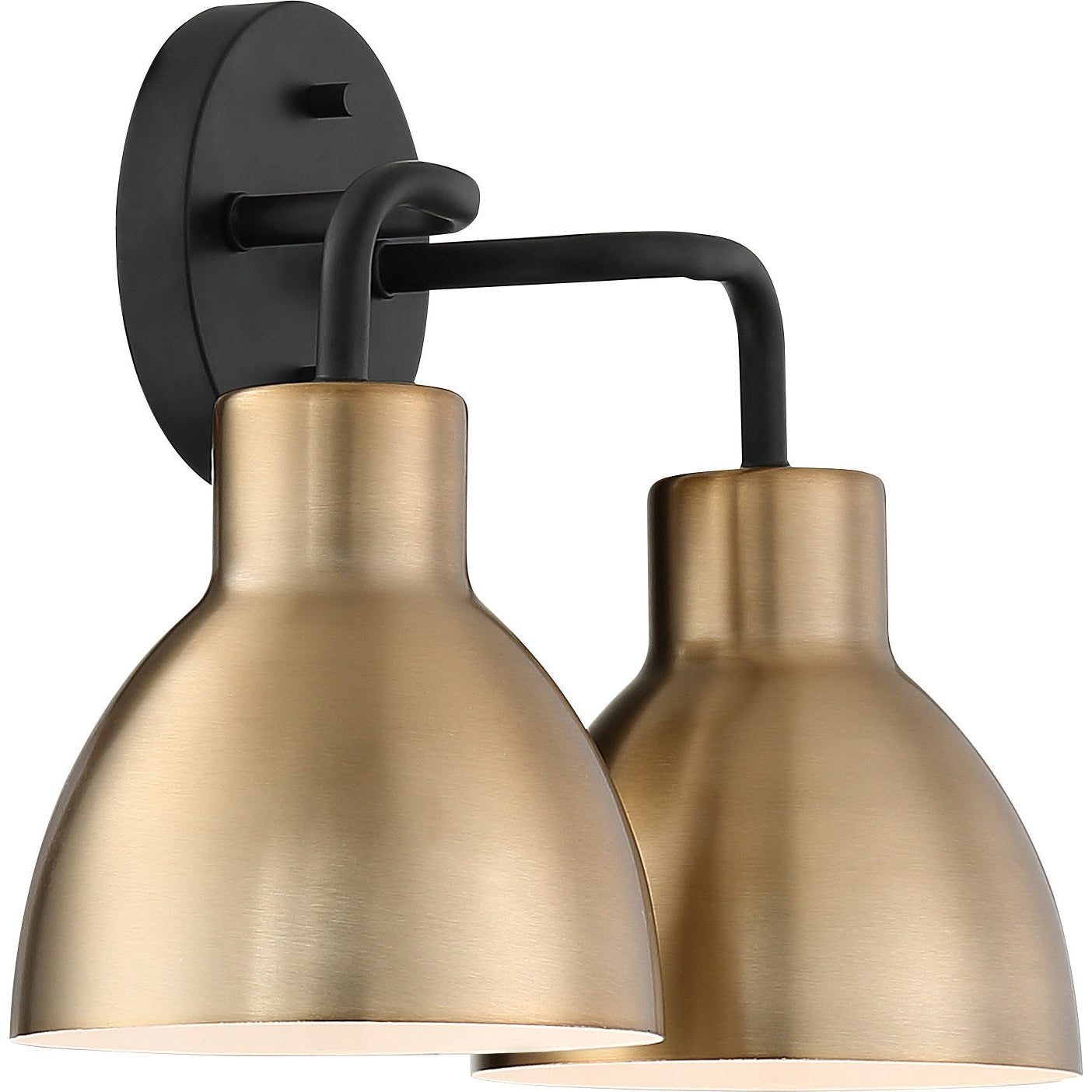 Nuvo Lighting - 60-6792 - Two Light Vanity - Sloan - Matte Black / Burnished Brass