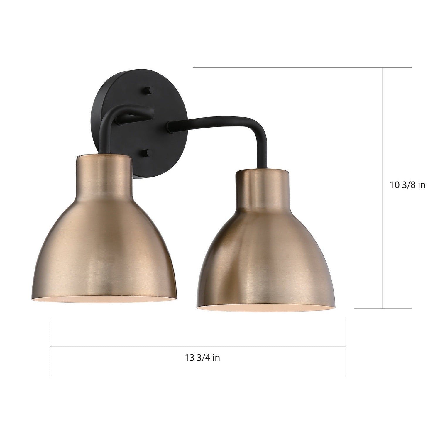 Nuvo Lighting - 60-6792 - Two Light Vanity - Sloan - Matte Black / Burnished Brass