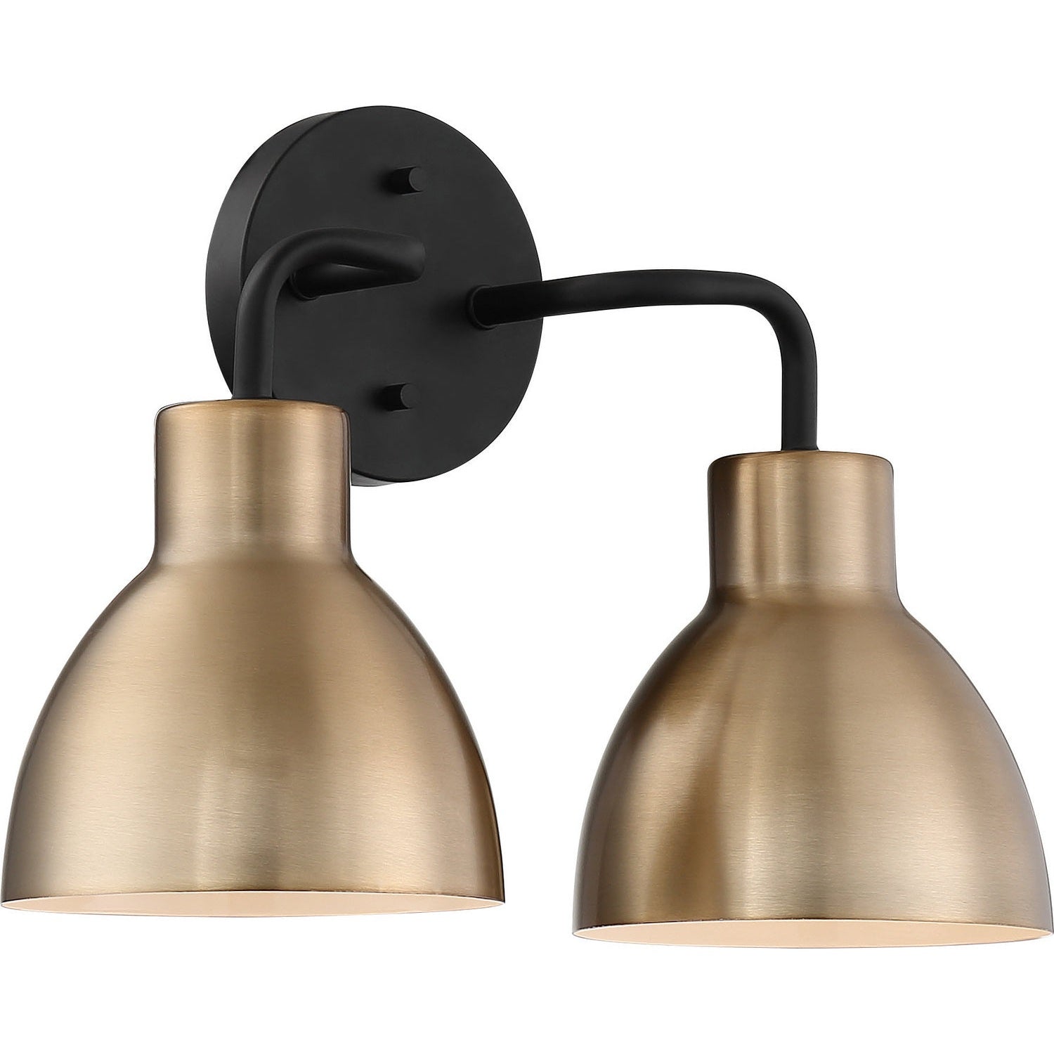 Nuvo Lighting - 60-6792 - Two Light Vanity - Sloan - Matte Black / Burnished Brass