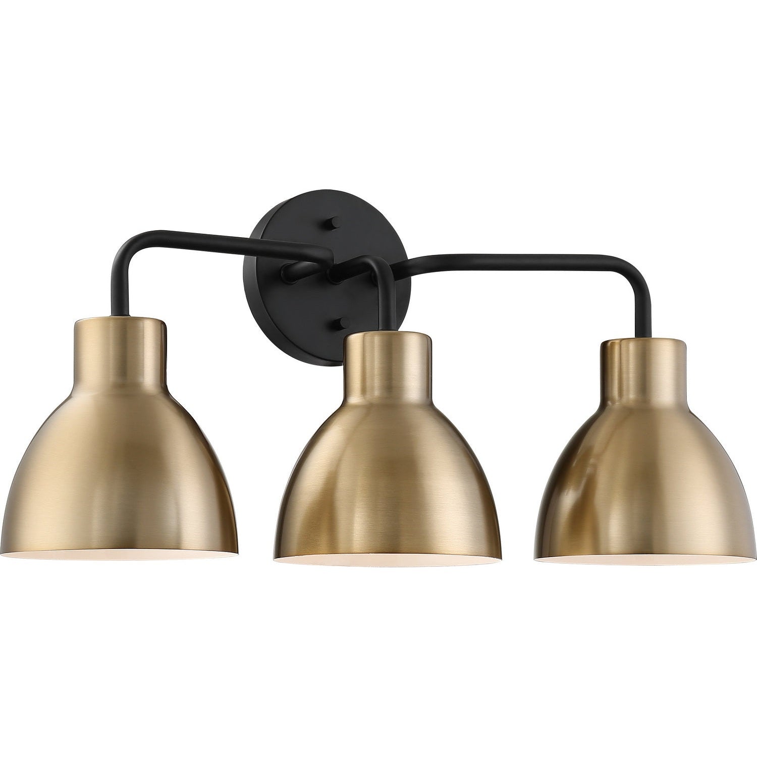 Nuvo Lighting - 60-6793 - Three Light Vanity - Sloan - Matte Black / Burnished Brass