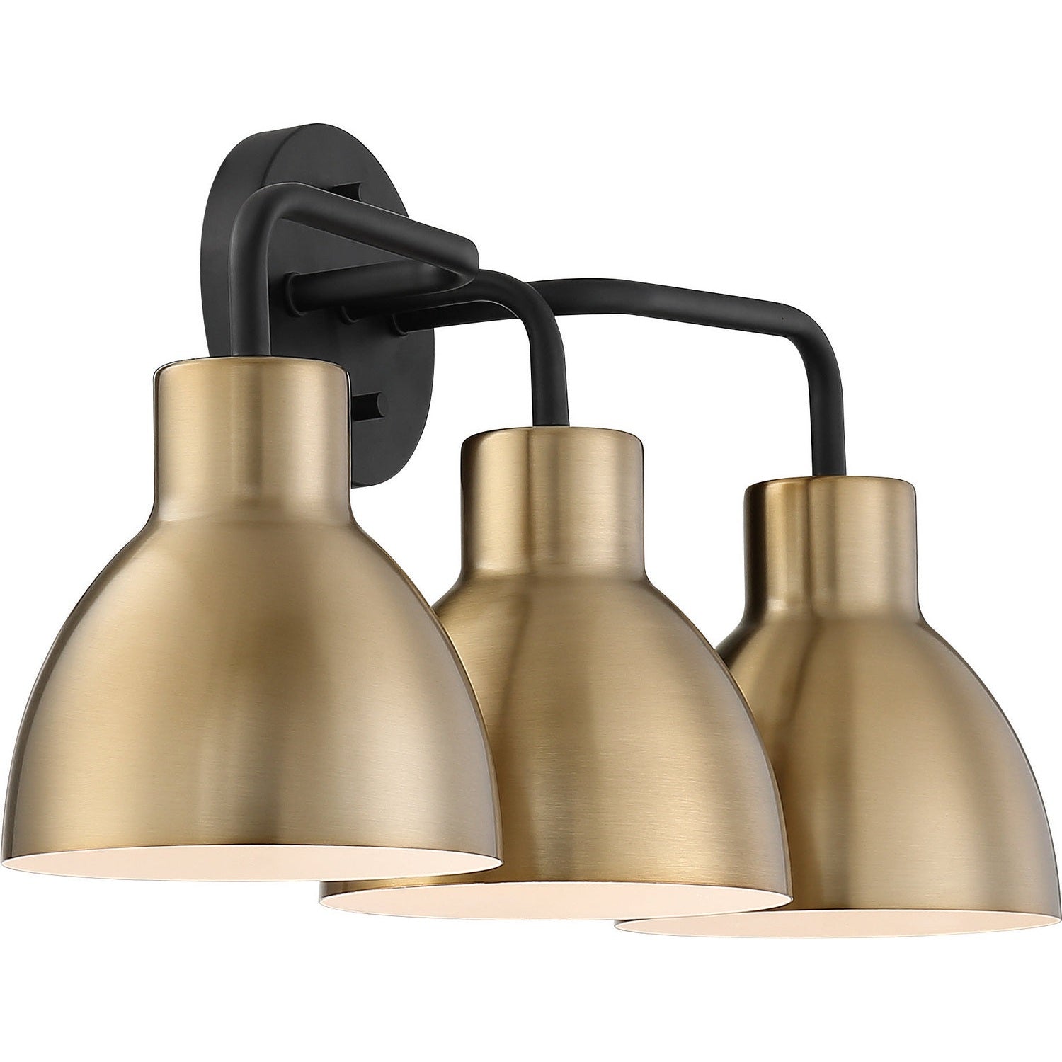 Nuvo Lighting - 60-6793 - Three Light Vanity - Sloan - Matte Black / Burnished Brass
