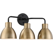 Nuvo Lighting - 60-6793 - Three Light Vanity - Sloan - Matte Black / Burnished Brass