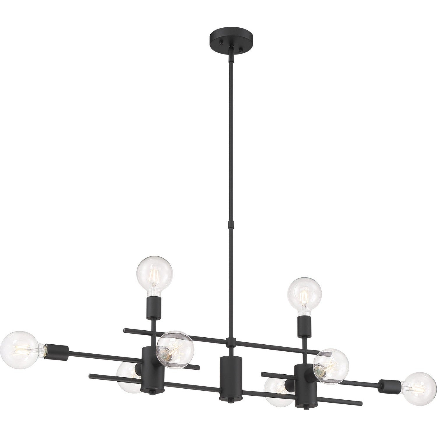 Nuvo Lighting - 60-6862 - Eight Light Island Pendant - Delphi - Black