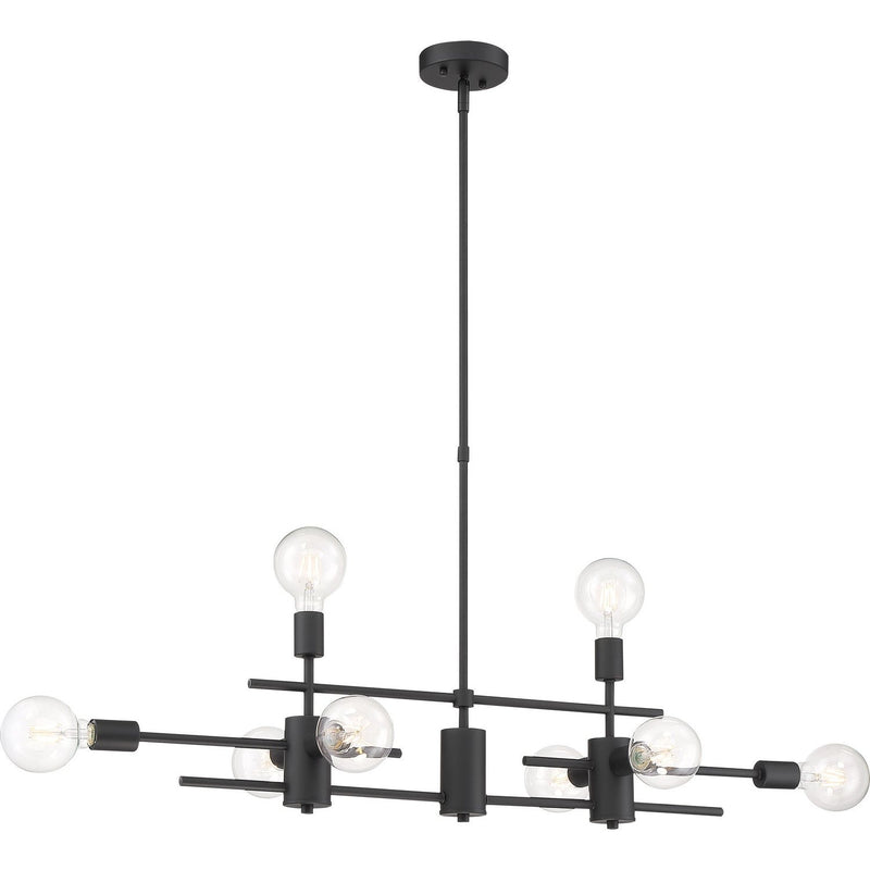 Nuvo Lighting - 60-6862 - Eight Light Island Pendant - Delphi - Black