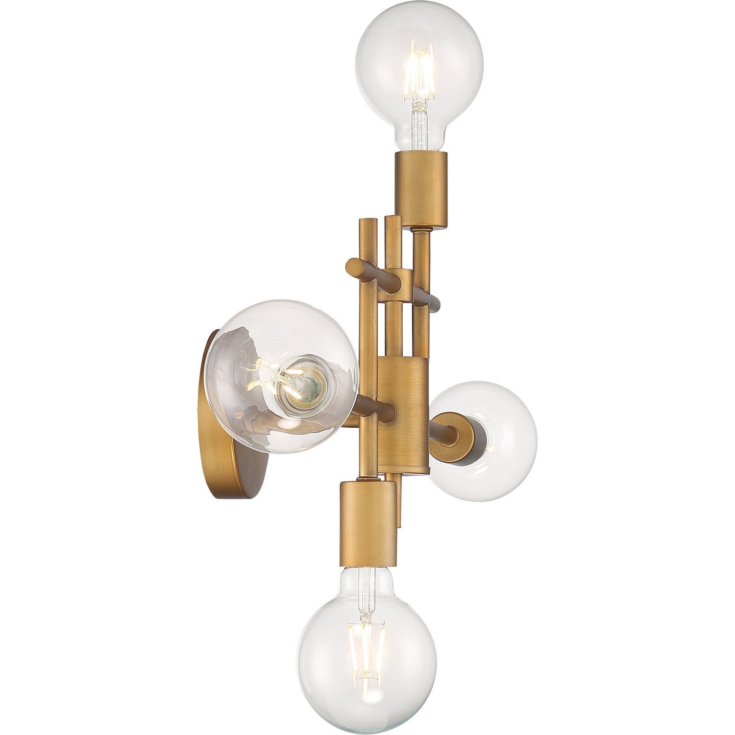 Nuvo Lighting - 60-6871 - Four Light Vanity - Delphi - Aged Gold