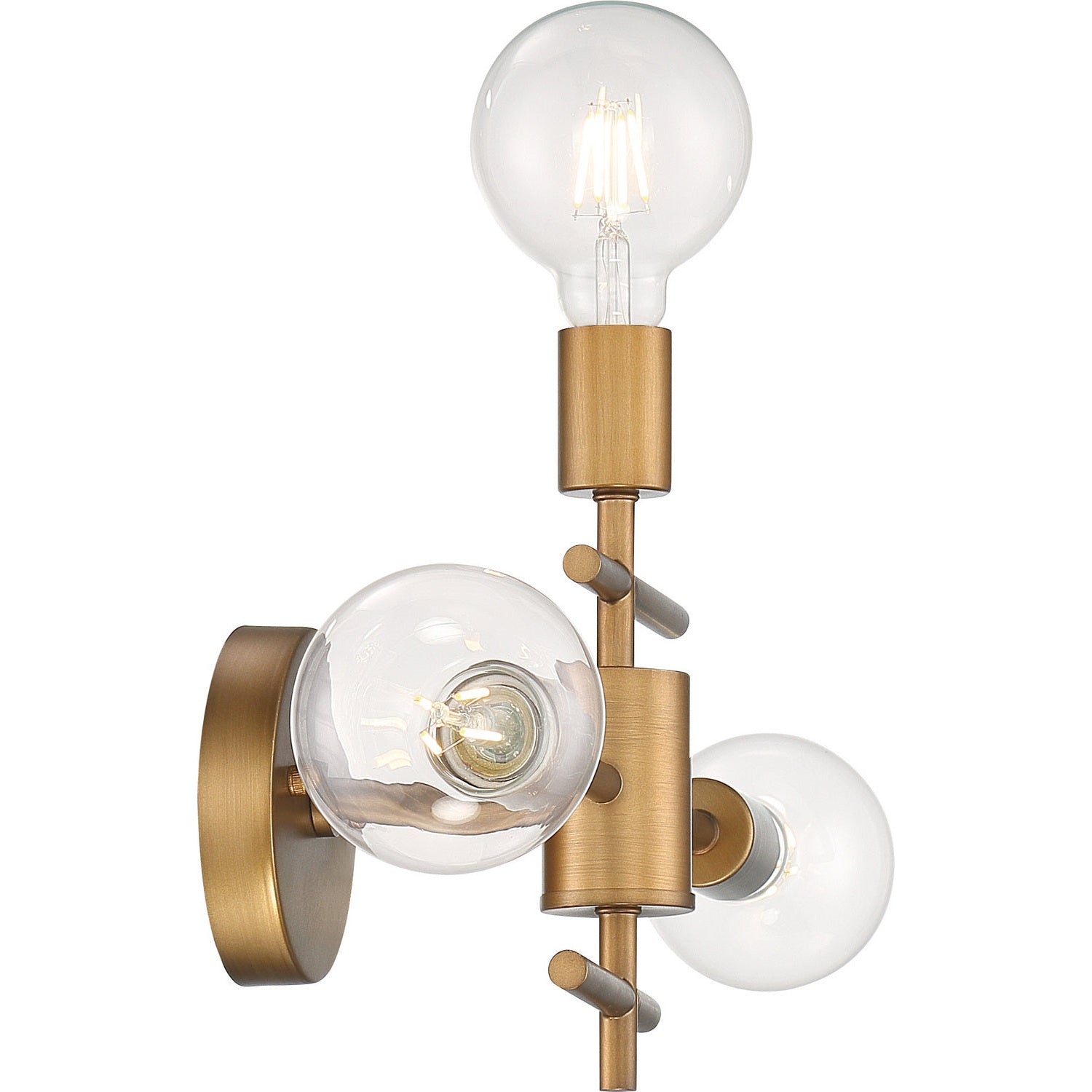 Nuvo Lighting - 60-6871 - Four Light Vanity - Delphi - Aged Gold