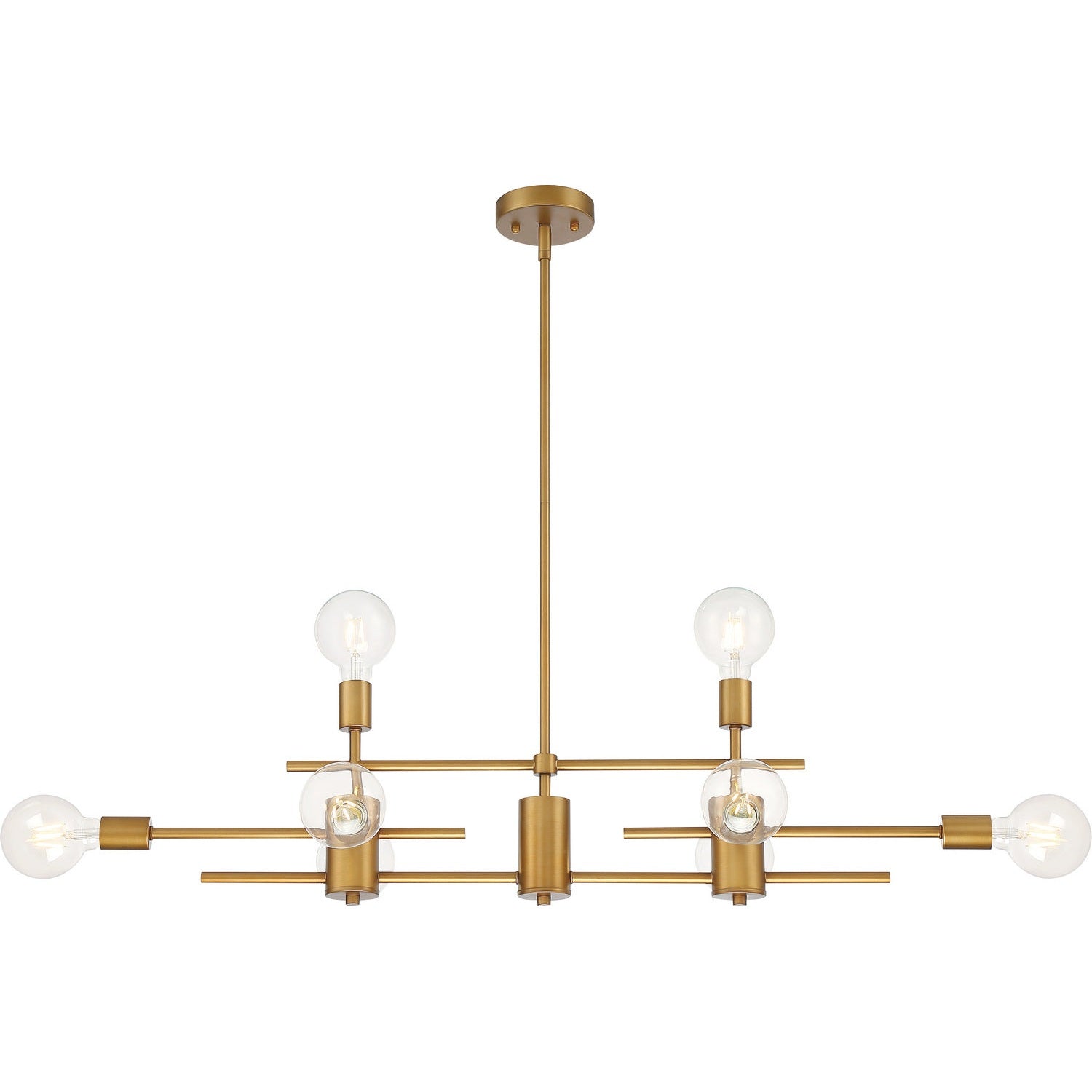 Nuvo Lighting - 60-6872 - Eight Light Island Pendant - Delphi - Aged Gold