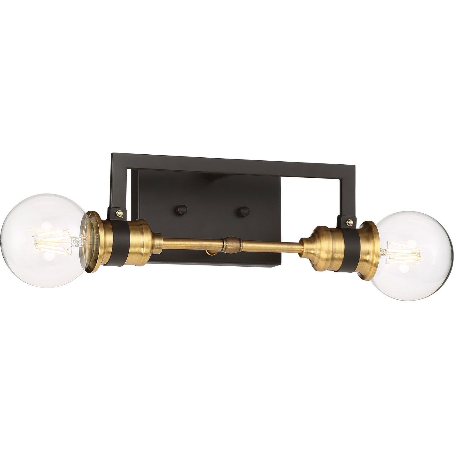 Nuvo Lighting - 60-6972 - Two Light Vanity - Intention - Warm Brass / Black
