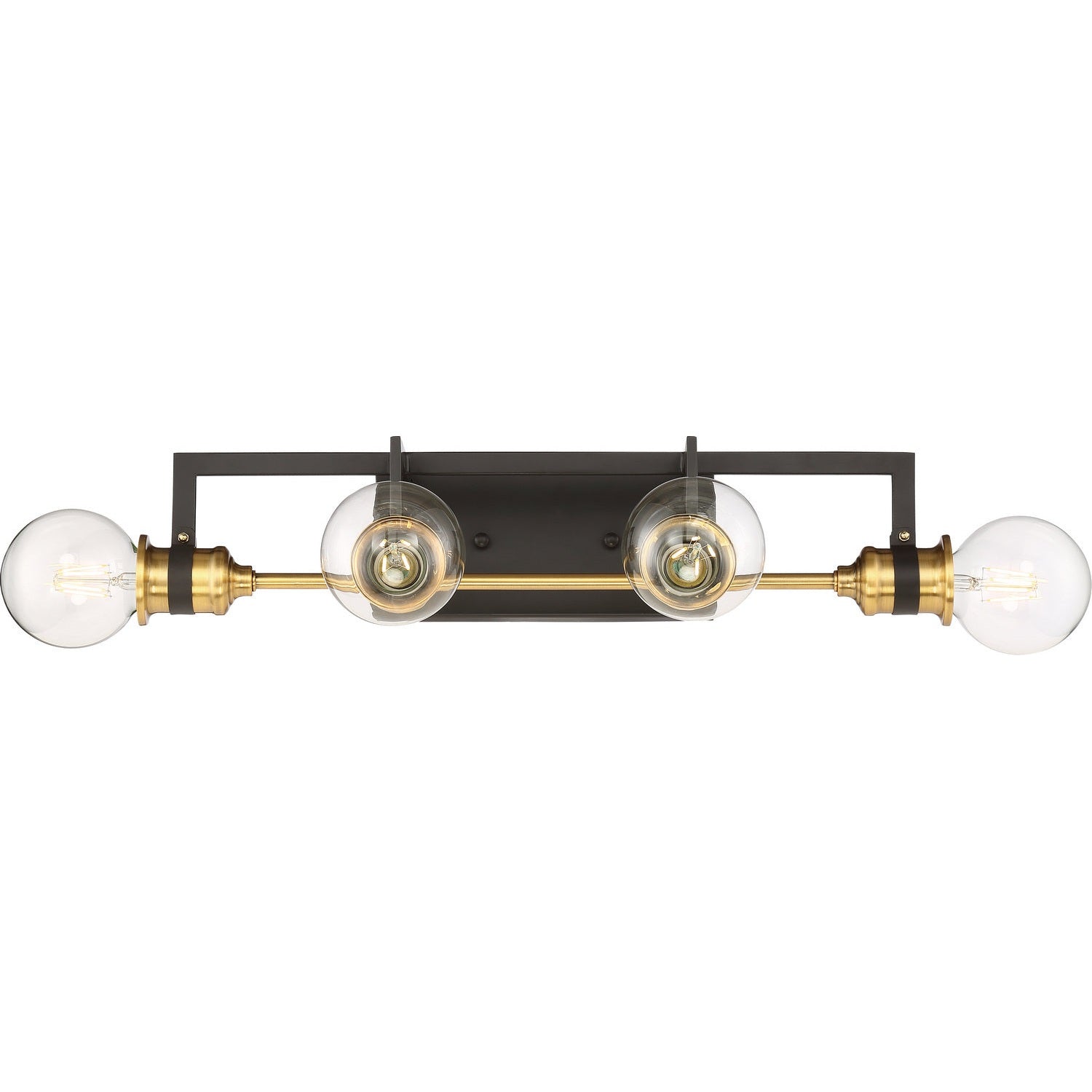Nuvo Lighting - 60-6974 - Four Light Vanity - Intention - Warm Brass / Black