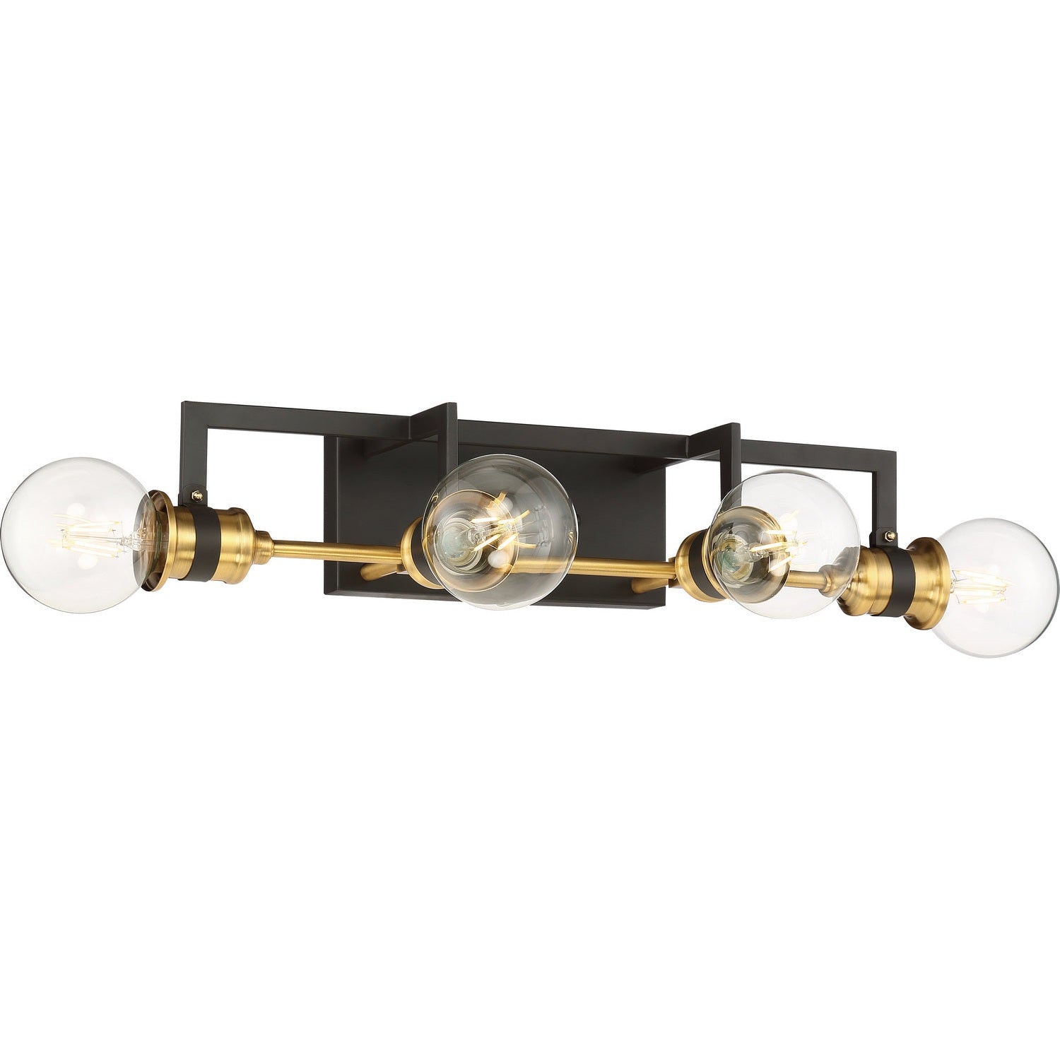Nuvo Lighting - 60-6974 - Four Light Vanity - Intention - Warm Brass / Black