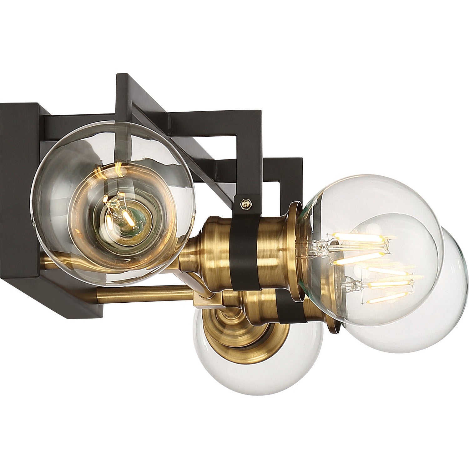 Nuvo Lighting - 60-6974 - Four Light Vanity - Intention - Warm Brass / Black