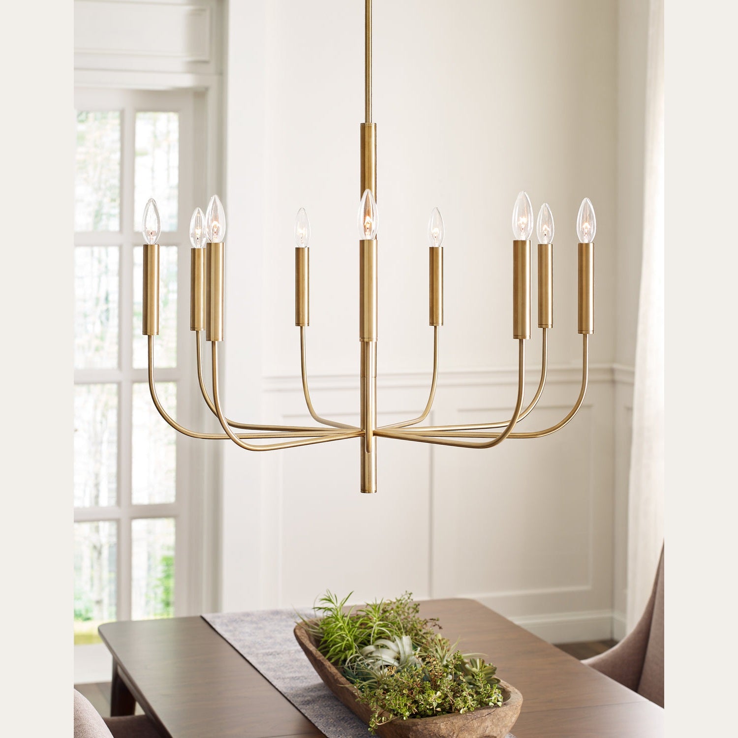 Visual Comfort Studio - EC1009BBS - Nine Light Chandelier - Brianna - Burnished Brass