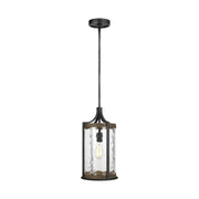 Visual Comfort Studio - P1511DWK/SGM - One Light Pendant - Angelo - Distressed Weathered Oak / Slate Grey Metal