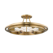 Hudson Valley - 2721-AGB - Six Light Semi Flush Mount - Chambers - Aged Brass