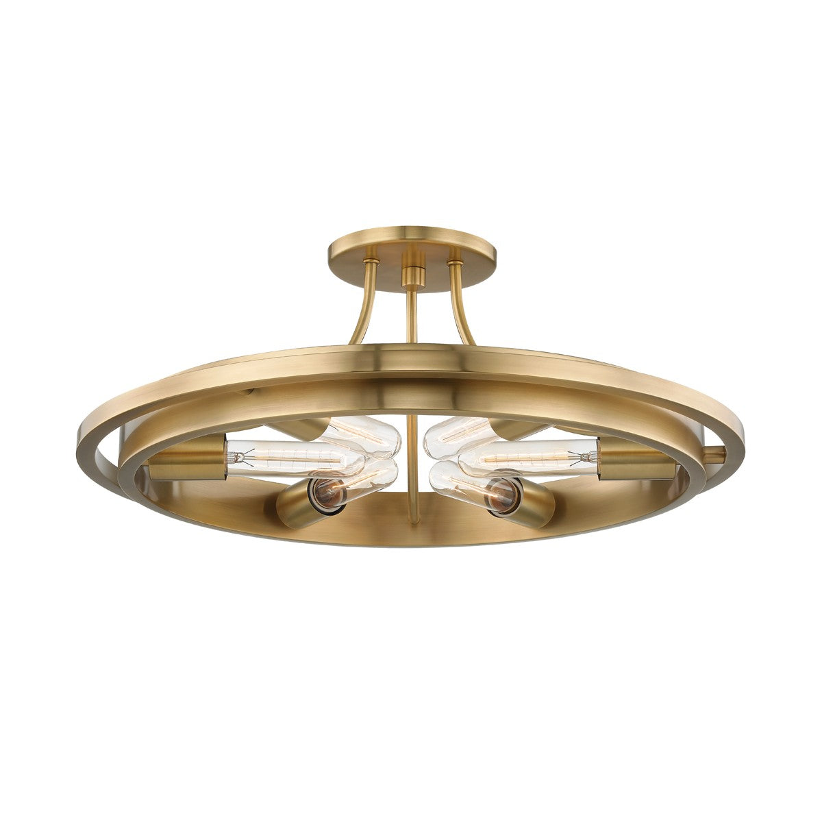 Hudson Valley - 2721-AGB - Six Light Semi Flush Mount - Chambers - Aged Brass