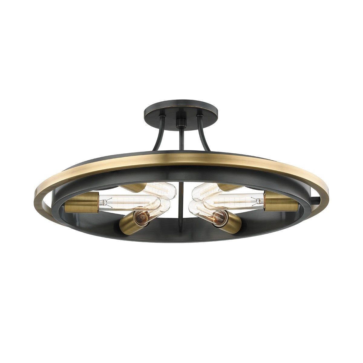 Hudson Valley - 2721-AOB - Six Light Semi Flush Mount - Chambers - Aged Old Bronze